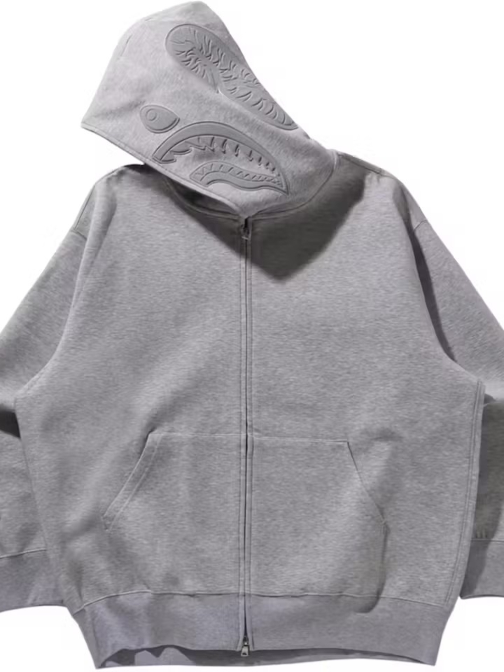 Bape Grey Shark Full-Zip Hoodie
